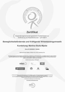 Martina Ekofo kräftigende Wirbelsäulengymnastik