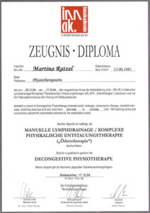 Martina Ratzel Physiotherapeutin manuelle Lymphdrainage