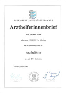 Martina Ratzel Artzhelferinnenbrief